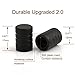 GODESON Black Car Tire Valve Stems Caps with Plastic Insert Knurli， 2.0 Upgrade No Corrosion！