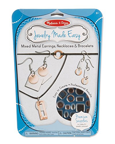 Melissa & Doug Jewelry Made Easy Mixed Metal Earrings, Neckl