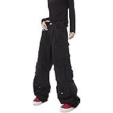 Women's Baggy Cargo Pants Y2K Clothing Multi-Pocket Relaxed Fit Jeans Fairy Grunge Clothes Alt Emo Streetwear