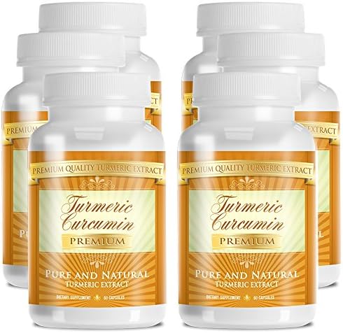 Turmeric Premium - 100% Pure Turmeric Extract with 95% Curcumin - With Bioperine (Piperine) - 1000mg - 100% Money Back Guarantee - 360 Capsules - 6 Months Supply