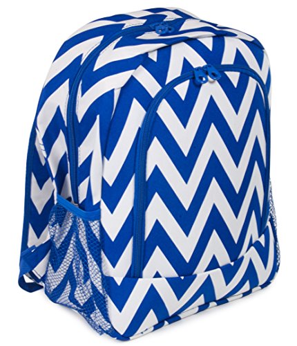 Ever Moda Royal Blue Chevron Backpack School Bags