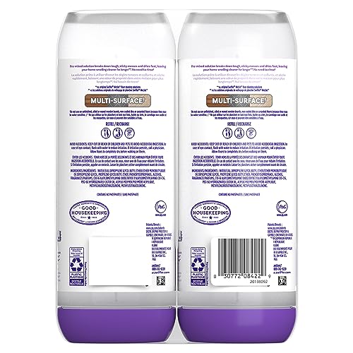 SWIFFER POWERMOP FLOOR CLEANING SOLUTION WITH FRESH SCENT, POWERMOP REFILLS, FLOOR CLEANER FOR MOPPING, 25.3 FL OZ, 2 PACK