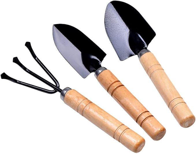 Jchen Small Transplanting Hand Gardening Tool Sets 3 Piece Gardening Tools with