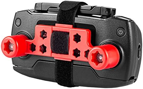 UZOPI Upgraded Transport Clip Remote Controller Joystick Screen Guard Protector Thumb Rocker Stick Holder Bracket with Velcro Strap for DJI Mavic Pro Spark Transmitter (Red)