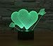 Romantic 3D Glow LED Night Light 7 Colors Optical Illusion Lamp Touch Sensor Perfect for Home Party Festival Decor Great Gift Idea (Arrow Through Heart)