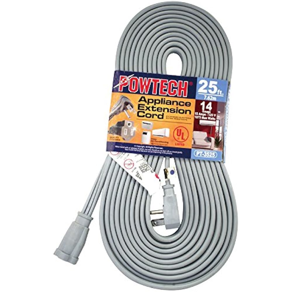 POWTECH Extension Cords Heavy Duty 25 FT Air Conditioner And Major