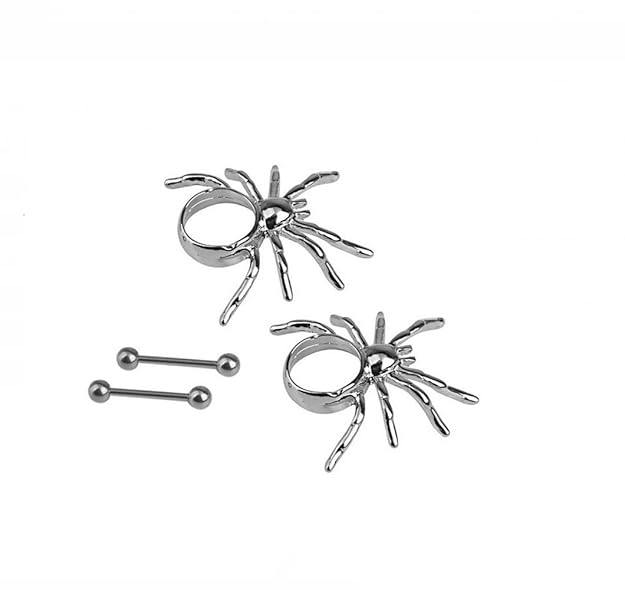 Nippel-Ring hyidealism Bars Spider Body Piercing Schmuck Paar 14 G Verkauft als Paar