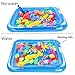 O-Toys 67pcs Bath Toys for Kids Fishing Magnetic Toys Floating Fishing Game Inflatable Swimming Pool Bathtub Toy Set Learning Education Toy Playset