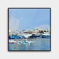 Framed Canvas Wall Art Abstract Canvas Prints Home Artwork Decoration for Living Room,Bedroom - 16x16 inches