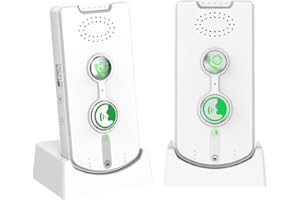 2 Way Intercom for Home Upgraded, Portable Wireless Intercom System for House with 5 Level Volume and Ringtones Adjustment Re