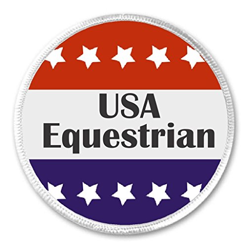 USA Equestrian Red White Blue Stars 3" Sew On Patch