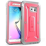 Galaxy S6 Edge Case, SUPCASE Full-body Rugged Holster Case WITH OUT Built-in Screen Protector for Samsung Galaxy S6 Edge (2015 Release), Unicorn Beetle PRO Series - Retail Package (Pink/Gray)