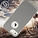 iPhone 5S Case,iPhone SE Case,Fogeek Heavy Duty PC and TPU Combo Protective Defender Body Armor Case Compatible for iPhone 5S,iPhone SE and iPhone 5 with Fingerprint Function (Light Grey/White)