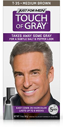 Just For Men Touch Of Gray Comb-In Men's Hair Color, Medium Brown (Pack of 3) - Thumbnail 3