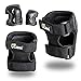 JBM Children Cycling Roller Skating Knee Elbow Wrist Protective Pads--Black / Adjustable Size, Suitable for Skateboard, Biking, Mini Bike Riding and Other Extreme Sports