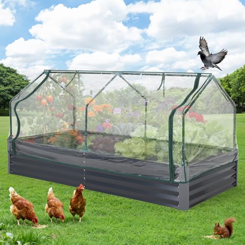 Galvanized Raised Garden Bed Kit Large Durable Planter Raised Beds 6'x3'x1' for…