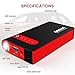 GOOLOO 450A Peak Car Jump Starter 10000mAh Phone Power Bank GP03B Portable Auto Battery Pack Booster Charger with Best LED Flashlight, Black/Red