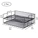 Paper Trays - 2 Tier Stackable Letter Trays - Metal Mesh Desktop Organizer, Office Organizer by Delifox