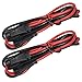 [2 PACK] SPARKING 3FT 12AWG SAE to SAE Extension Cable 2Pin Bullet Quick Connect Heavy Duty Wire Harness with Waterproof Cap(3FT)