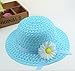 Girls Sunflower Straw Tea Party Hat Set (9 Pcs, Assorted Colors)