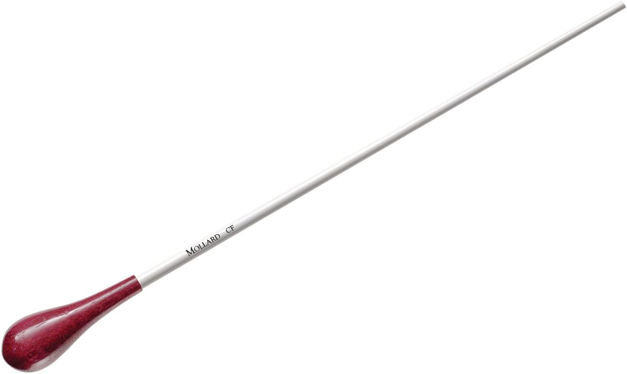 Mollard 12 inch S Series Baton with White Carbon Fibre Shaft and Pear Shaped Handle