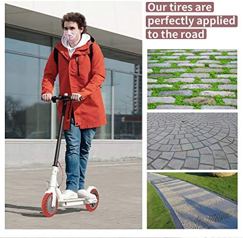 FYTENG Pneus Pleins Parfaitement Compatibles Avec Le Scooter électrique Xiaomi M365/pro, Roues Pleines De Rechange 8 1/2, Accessoires De Pneus M365, Conception En Nid Dabeille, Antidérapant /absorption Des Chocs (2020 NEW)