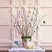 Philonext 50pcs Easter White Plastic Eggs, Easter Eggs, Hanging Plastic Eggs with Rope ,Artificial Egg DIY Decor Egg with 8 pens