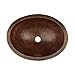 Premier Copper Products VO17SKDB Oval Skirted Vessel Hammered Copper Sink, Oil Rubbed Bronze