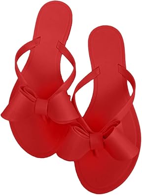 red jelly flip flops