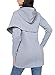 BETTE BOUTIK Womens Solid Color Asymmetric Hem Wrap Shirt Pollover Outwear Tops & Blouse Grey XX-Large