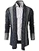 H2H Mens Casual Cardigans Long Sleeve Slim Fit Open Front Shawl Collar Cardigans NAVY US S/Asia M (KMOCAL012)