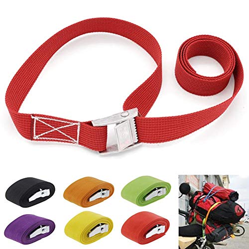 YOUNGFLY 1M Car Buckle Tie-Down Belt Cargo Straps for Motorcycle Bike Luggage Bag Tow Rope Strong Ratchet Purple