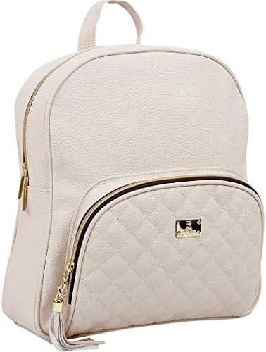 Copi Women's bags Lovely, feminine Round Shape Design Quilted Point Small Backpacks Ivory