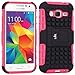 Core Prime Case, LK [Shock Absorption] Hybrid Dual Layer Armor Defender Protective Case Cover with Kickstand for Samsung Galaxy Core Prime, Hot Pink