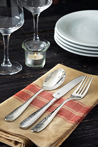 DANIALLI 20-Piece Flatware Set For 4, Modern Sleek Design Silverware Set, 18 10 Stainless Steel Utensils, Include Knife/Fork/Spoon, Mirror Polished Set of Cutlery, Dishwasher Safe
