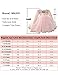 NNJXD Girls' Tulle Flower Princess Wedding Long Sleeve Dress for Toddler and Baby Girl Size 12-18 Months Pure Pink