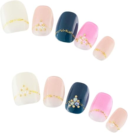 Amazon Co Jp ゆずネイル ネイルチップ マルチカラー デート ドレス 結婚式 お呼ばれ ゲスト E Q C ドラッグストア