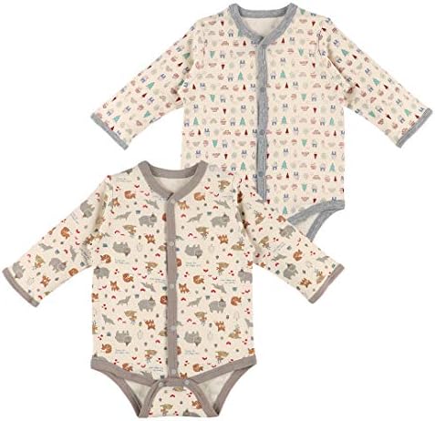 西松屋 2枚組エイトロック長袖前開きロンパース肌着 家 アニマル 新作送料無料 70cm 60cm 80cm