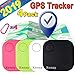 Smart Key Finder Locator, GPS Tracker, Square Anti Lost Wallet Phone Finder Pet Dog Cat Kids Luggage Tracker Sensor Device for Keychain Mini Alarm Wireless Seeker Selfie Remote Shutter Locator 4 Pack