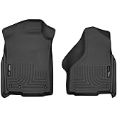 Husky Liners Weatherbeater Floor Mats | Fits 2002-2024 Dodge Ram 1500 (19-24 Classic Body Only) See Description for Details | Front Row, 2-pc Black - 18031
