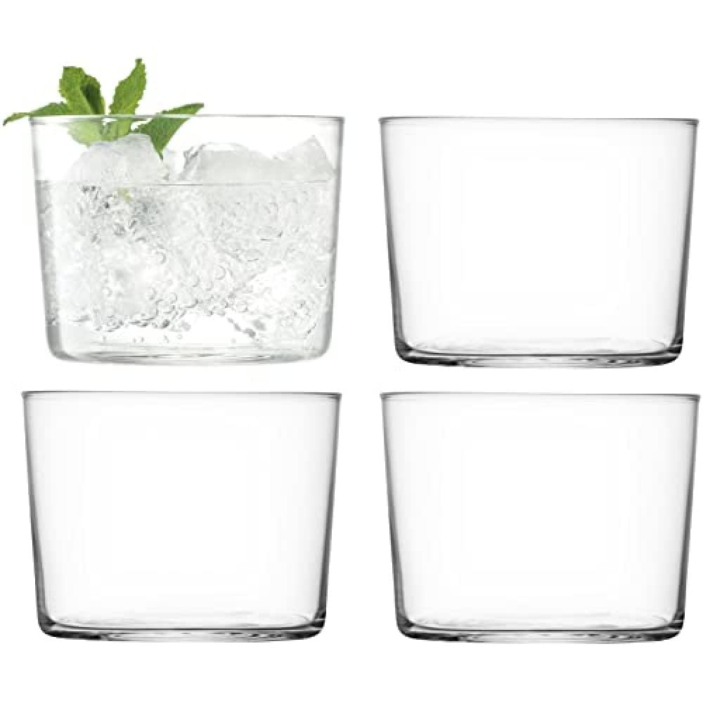 LSA International Gio Tumbler 220 ml Clear | Set of 4 | Dishwasher Safe | GI13