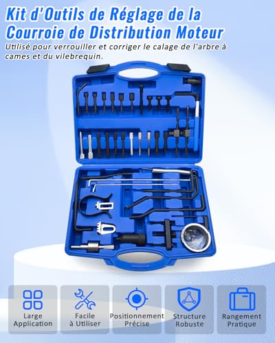 BOVIEER Engine Timing Adjustment Tool Kit, Camshaft and Crankshaft Adjustment Tool Set Compatible with Peugeot, Citroen, Diesel & Petrol Engines PSA Dual TDI HDI PSA