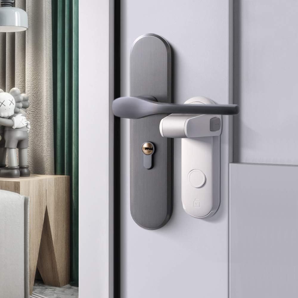 EUDEMON Childproof Door Lever Lock White 2 Pack - Easy Adhesive Installation