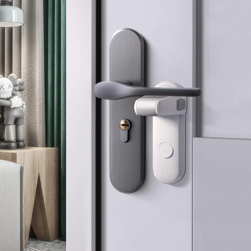 EUDEMON Childproof Door Lever Lock White 2 Pack - Easy Adhesive Installation
