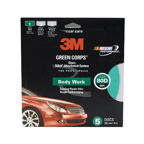 3M Stikit Green Corps Disc, 31549 , 8 in, 80 grit
