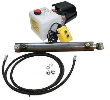 flowfit 12 VDC Hydraulik Trailer/Kippmulde Kit Lift 2,5 Tonne 600 mm zz000723