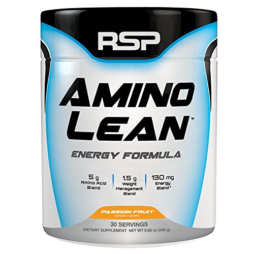 RSP AminoLean - Amino Energy, Pre Workout, Amino Acids & Weight Loss Powder for Men & Women, Passion Fruit, 30 Servings