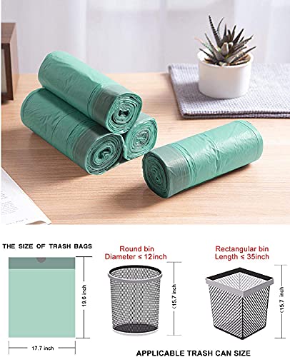 Small Trash Bags 4 Gallon Drawstring Trash Bags,AYOTEE 50 Counts Ultra Strong Unscented Garbage Bags Small Trash Bags Waste Basket Liners for Bathroom, Kitchen ,Bedroom, Office, Pet, Car