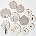 [20 Pack, 3 Inch] Embroidery hoops, Browill Adjustable Bamboo Circle Cross Stitch Hoop Kit for DIY Arts Crafts Ornaments, Handmade Sewing Home Decorations