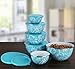 Calypso Basics by Reston Lloyd Marble 12 Piece Enamel on Steel Bowl Set, Turquoise